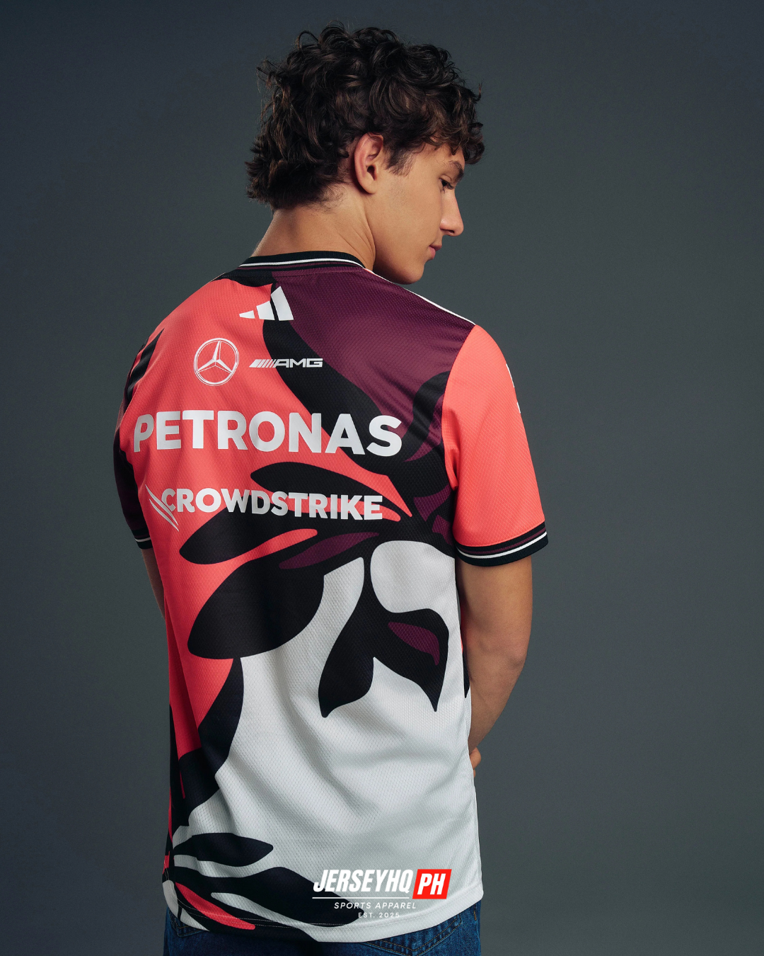 Mercedes AMG Petronas F1 2025 Miami Team Driver T-Shirt Floral