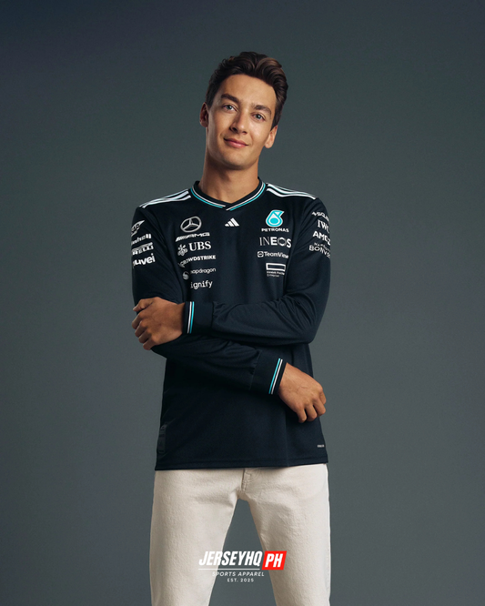 Mercedes AMG Petronas F1 2025 Team Driver Long Sleeve T-Shirt - Black