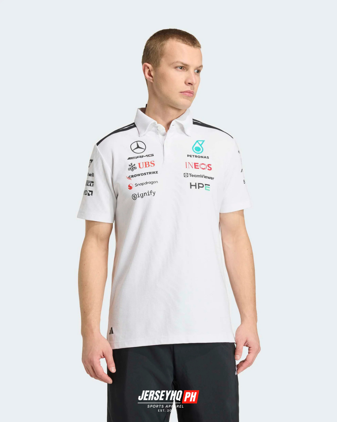 Mercedes AMG Petronas F1 2026 Team Polo - White