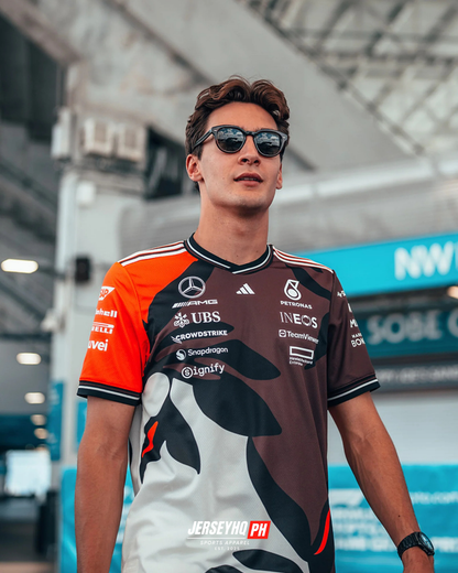 Mercedes AMG Petronas F1 2025 Miami Team Driver T-Shirt Floral