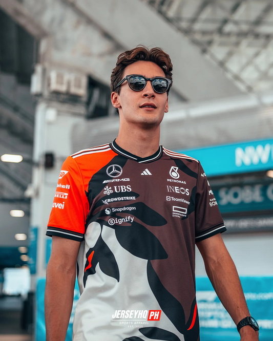 Mercedes AMG Petronas F1 2025 Miami Team Driver T-Shirt Floral