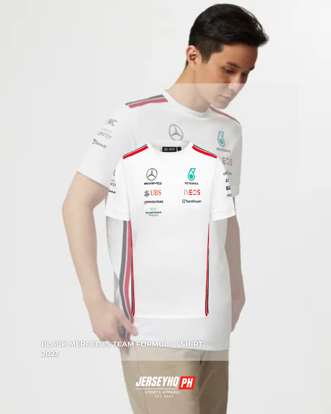 Mercedes AMG Petronas F1 2023 Team T-Shirt - White