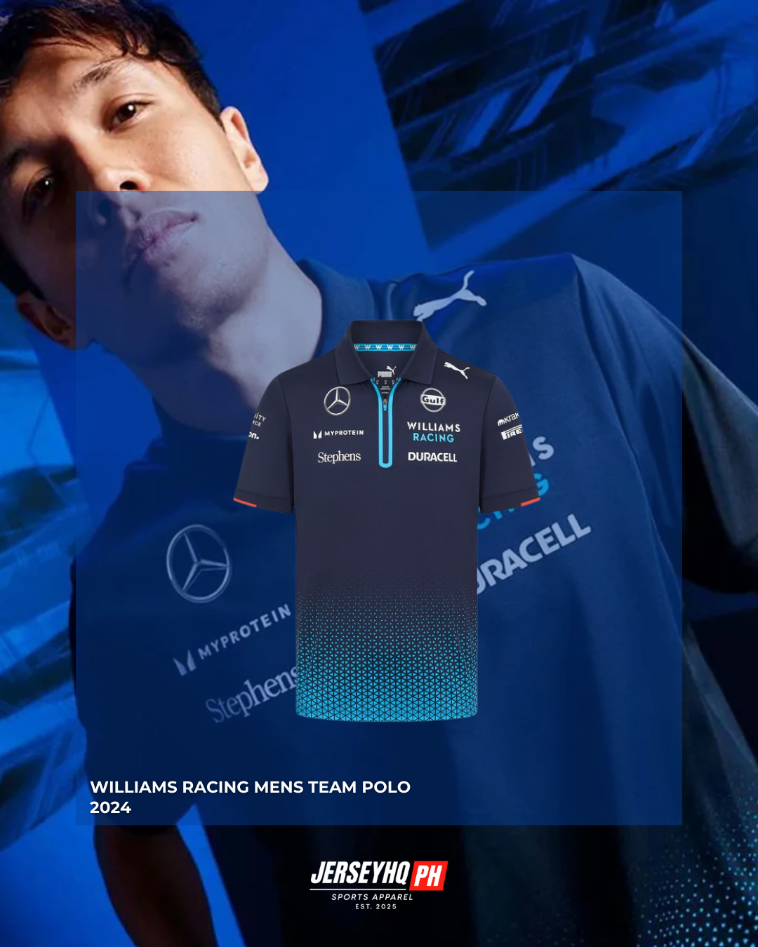 Williams Racing F1 2024 Team Polo - Navy