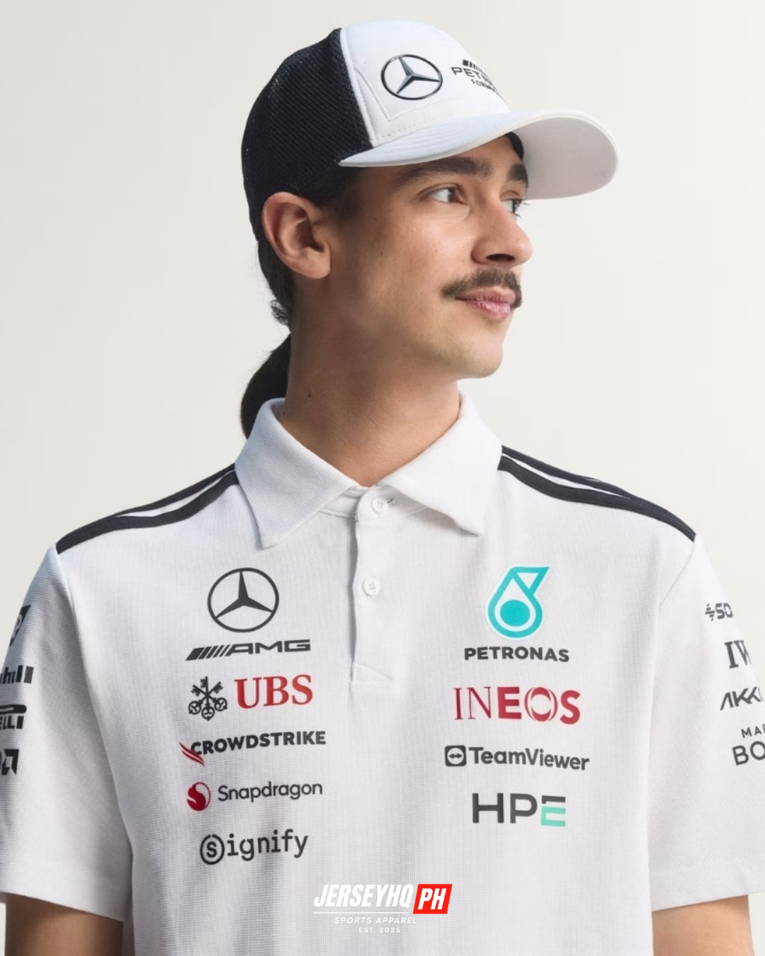 Mercedes AMG Petronas F1 2026 Team Polo - White