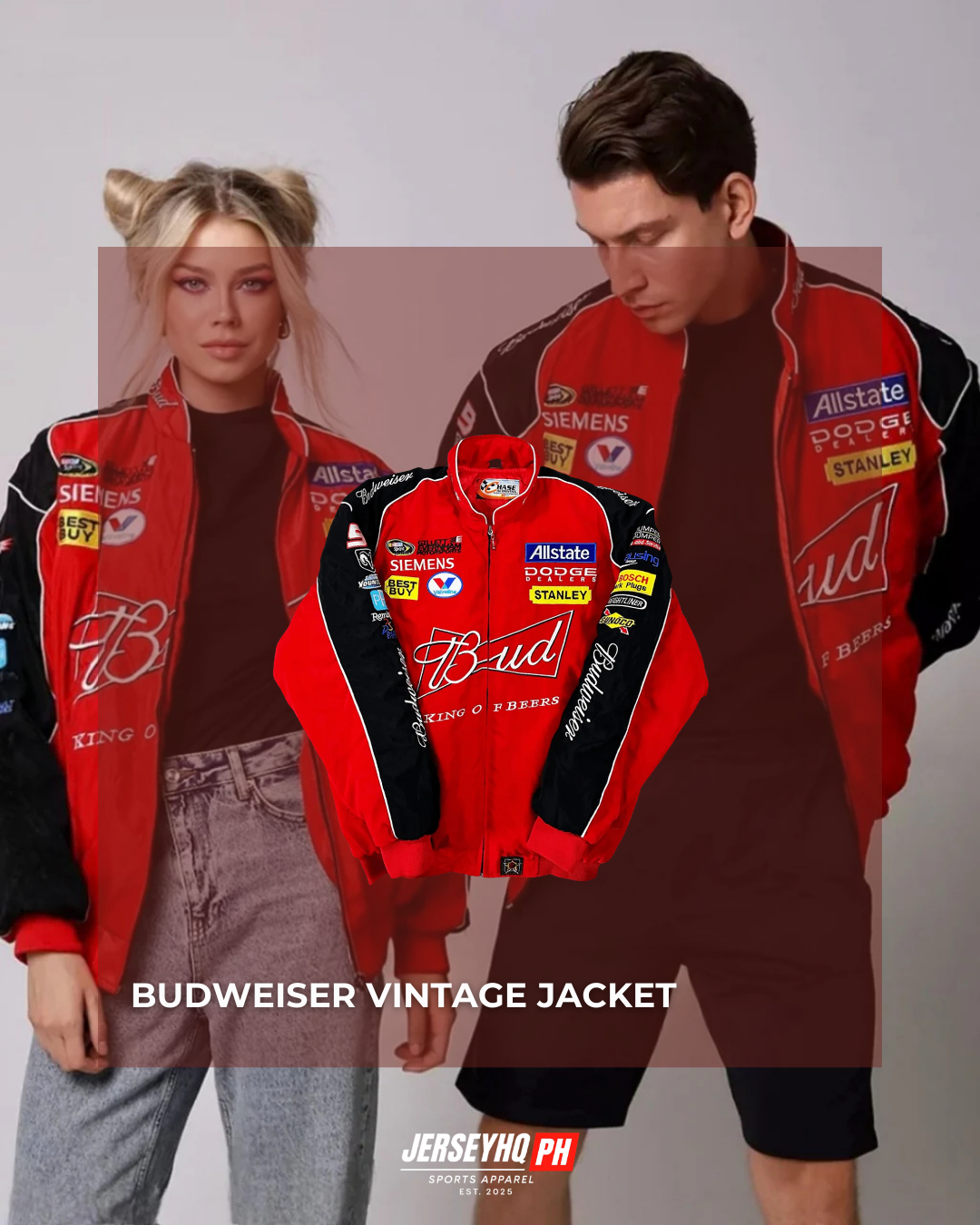Budweiser Vintage Racing Jacket - Red