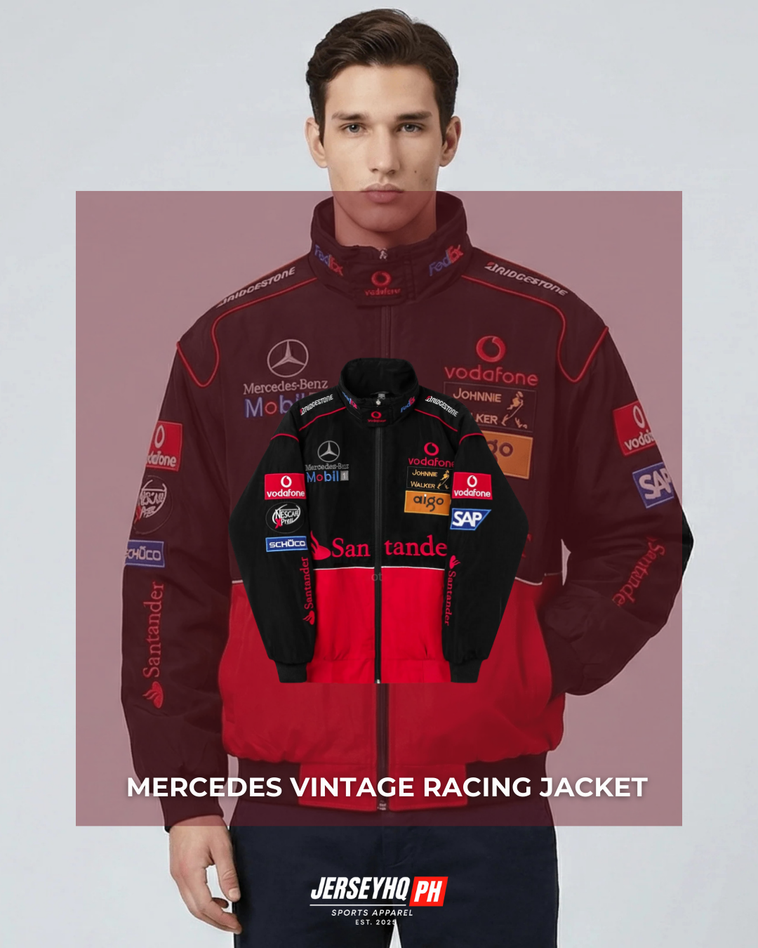 Mercedes Vintage Racing Jacket - Red